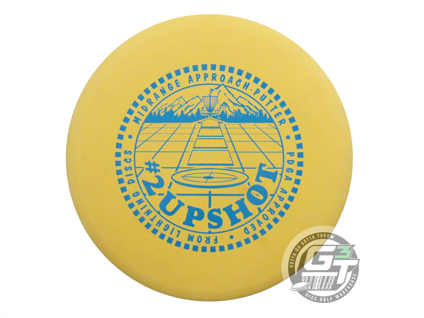 USED Lightning SureGrip #2 Upshot 173g Yellow Blue Stamp Putter Golf Disc