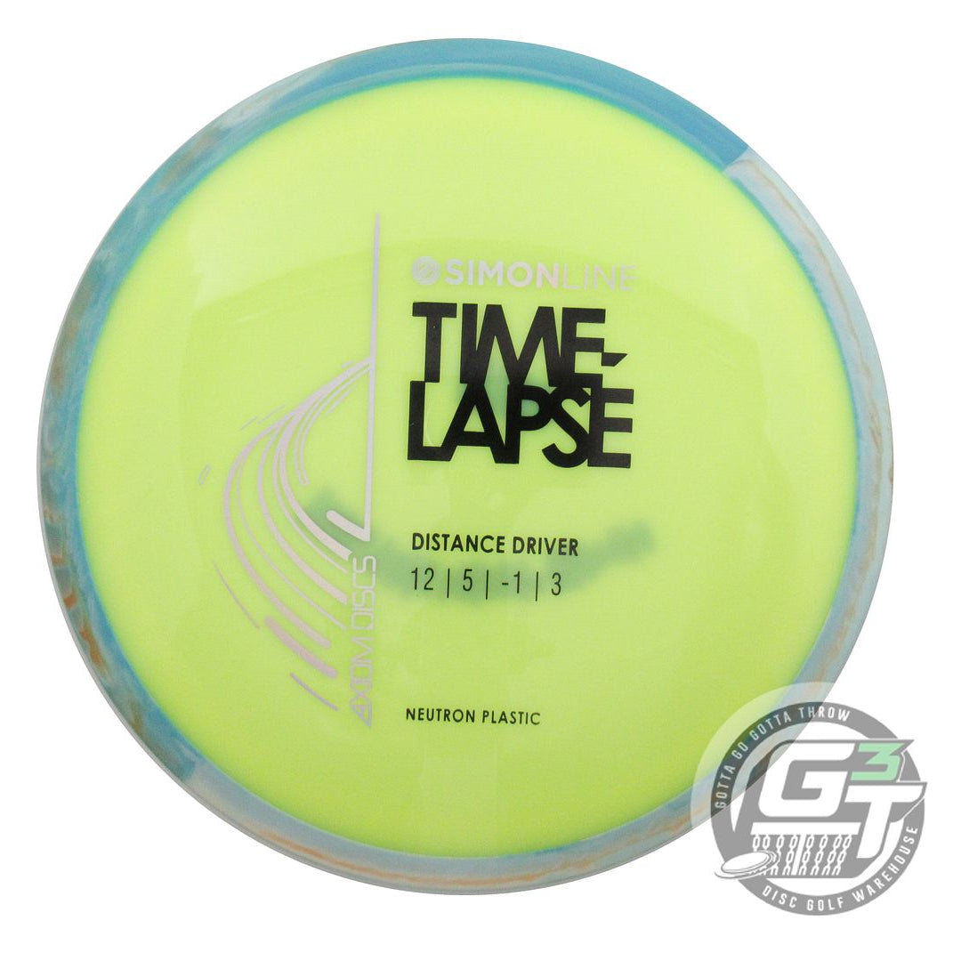 USED Axiom Discs Neutron Time Lapse 172g Yellow Blue Rim Driver Golf Disc