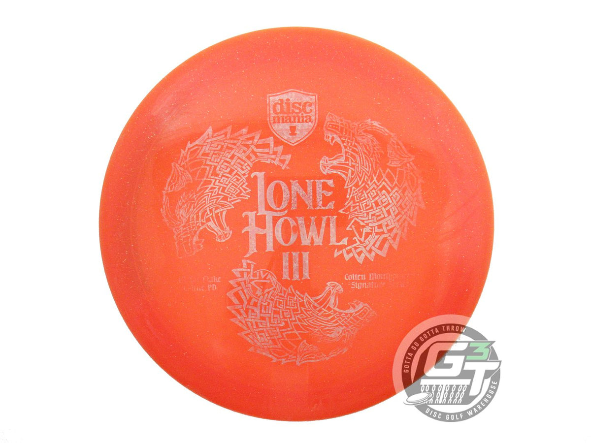 USED DiscMania LONE HOWL 3 Metal Flake C-Line PD 174g Orange Driver Golf Disc