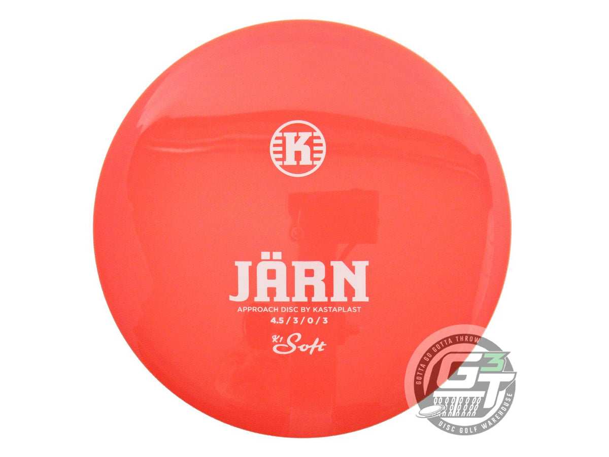 NOS Kastaplast K1 Soft Jarn 172g Orange White Stamp Midrange Golf Disc