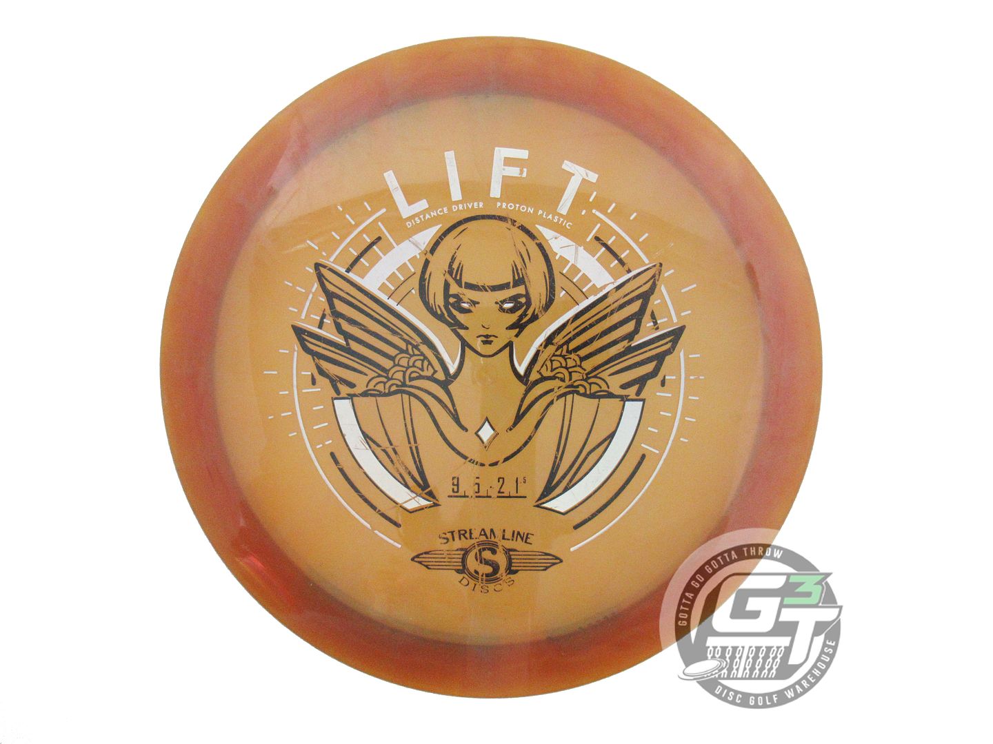 USED Streamline Discs Proton Lift 173g Orange Distance Driver Golf Disc