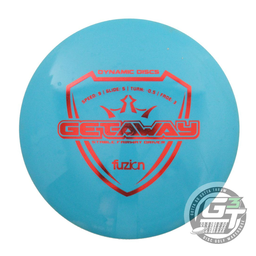 USED Dynamic Discs Fuzion Getaway 173g Teal Red Foil Distance Driver Golf Disc