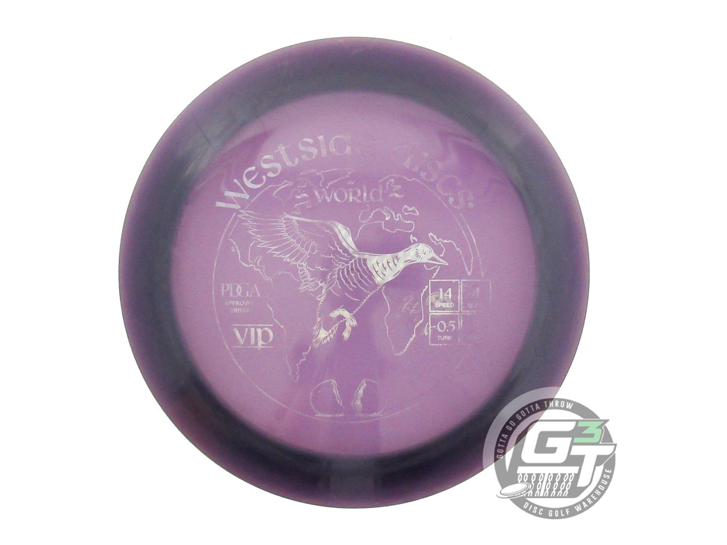 USED Westside Discs VIP World 169g Purple Prism Foil Distance Driver Golf Disc