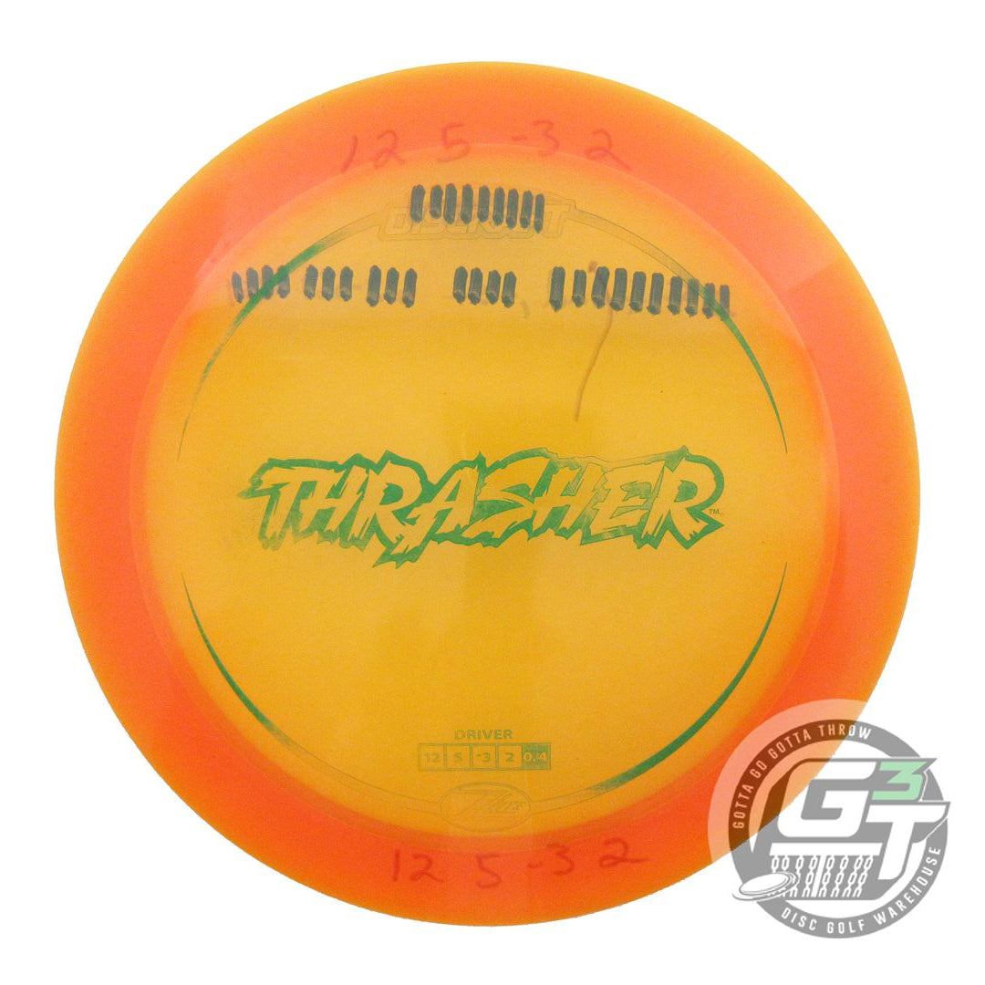 USED Discraft Z Lite Thrasher 159g Orange Green Stamp Distance Driver Golf Disc