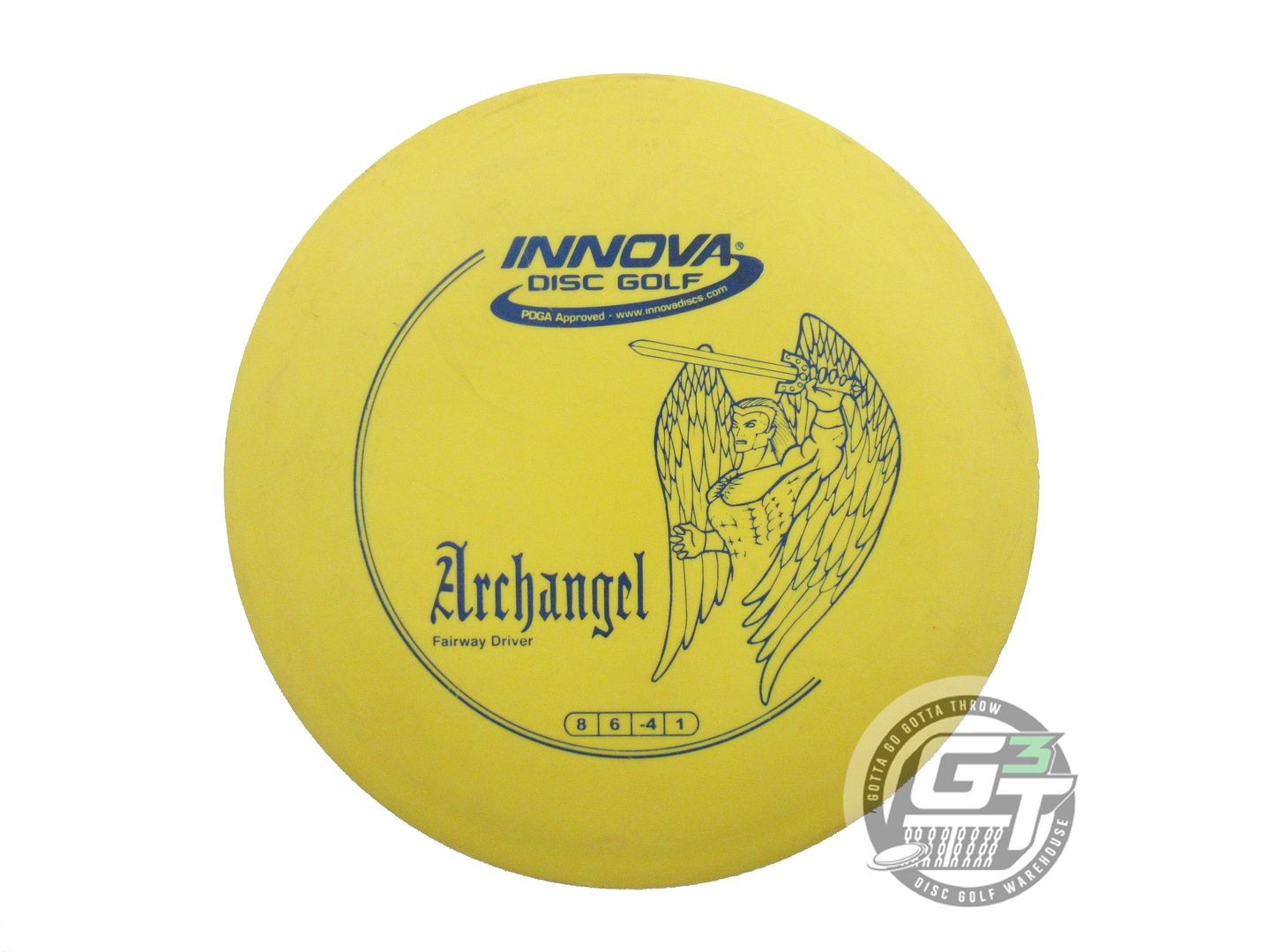 USED Innova DX Archangel 151g Yellow Blue Stamp Distance Driver Golf Disc