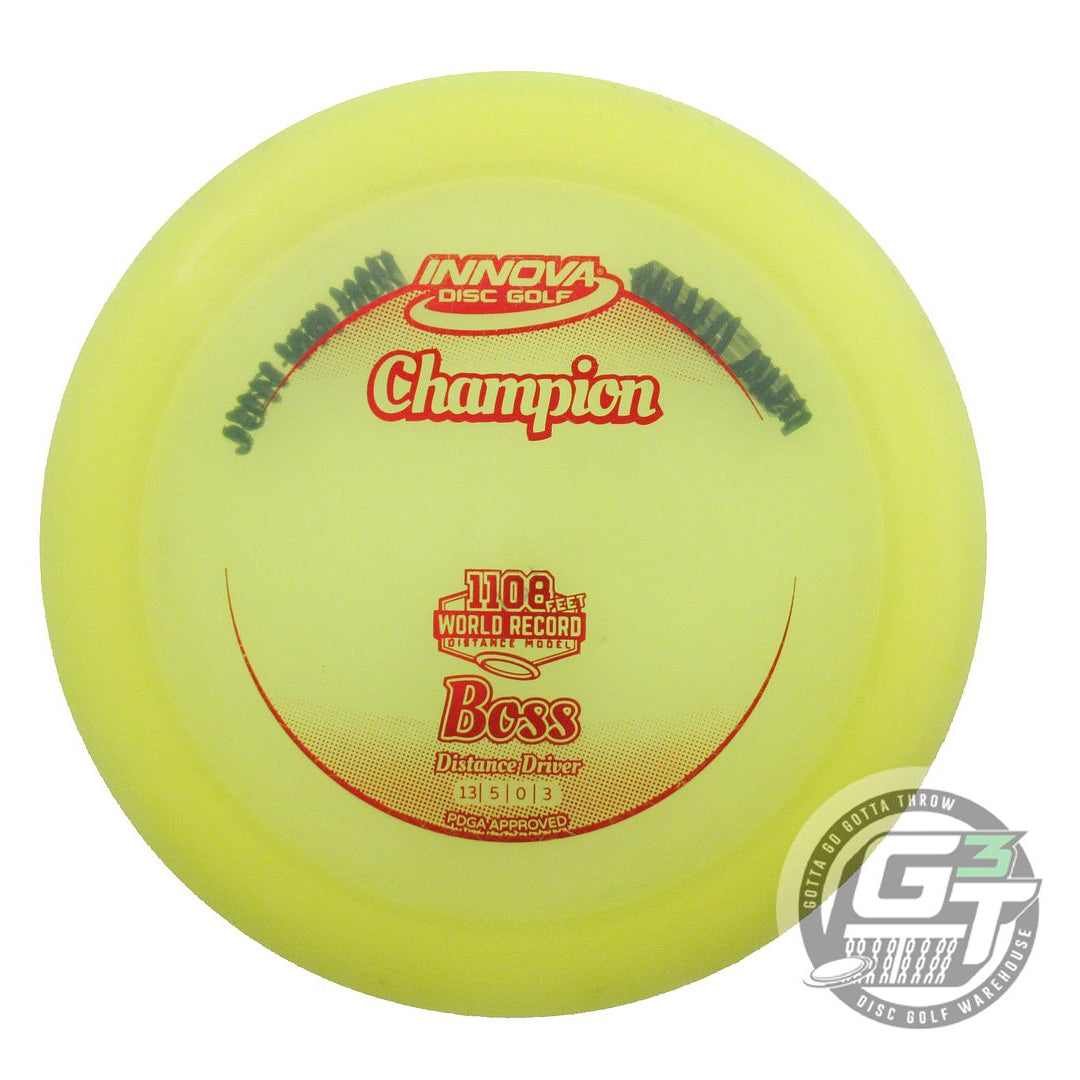 USED Innova Champion Boss 171g Yellow Red Foil Distance Driver Golf Disc