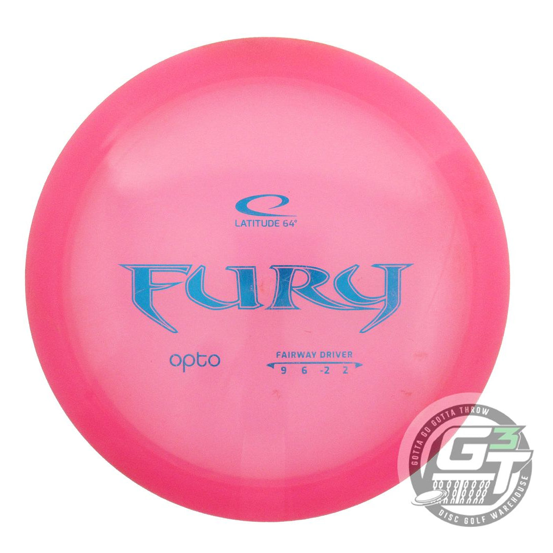 USED Latitude 64 Opto Fury 168g Pink Blue Foil Fairway Driver Golf Disc