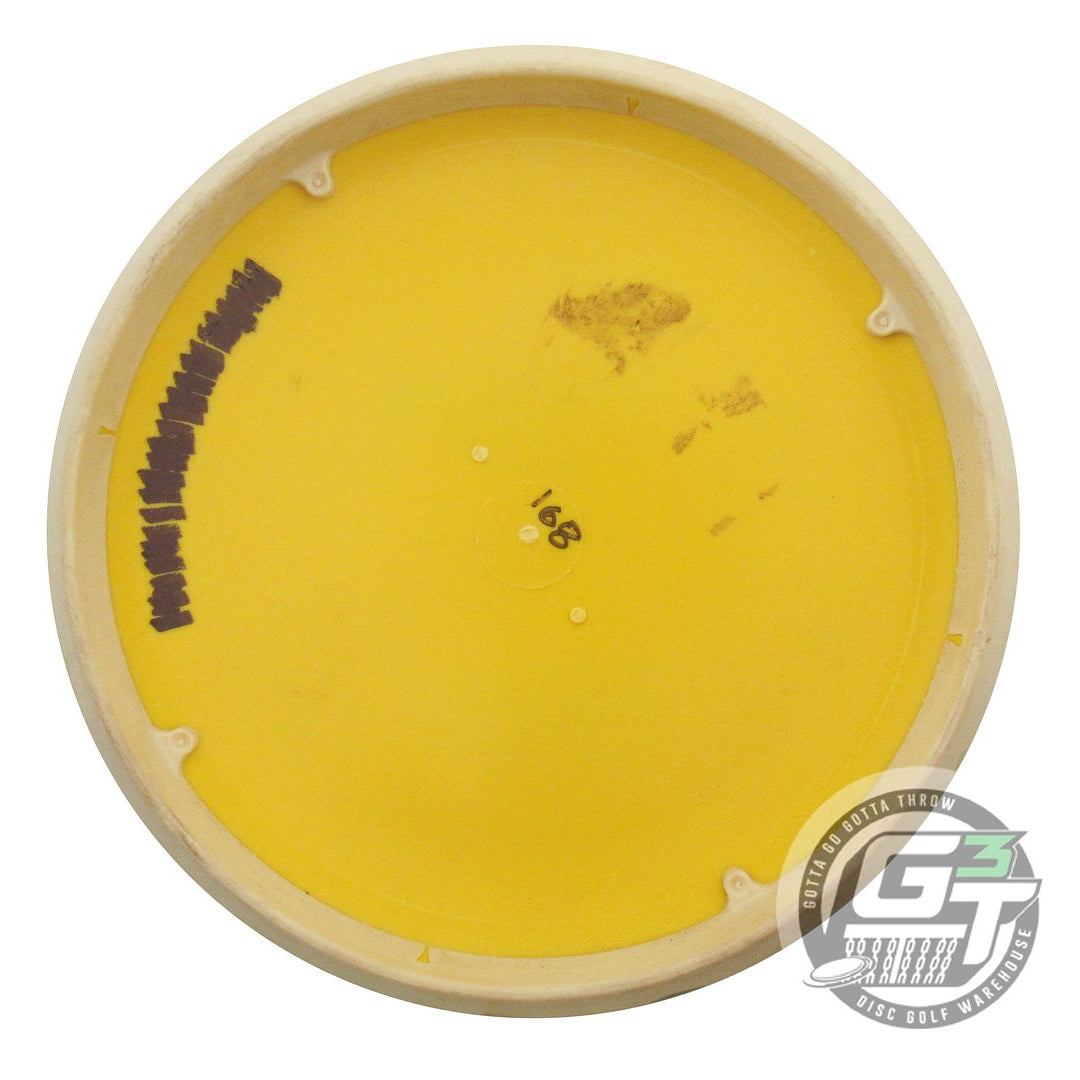 USED Innova XT Nova 168g Yellow Teal Shatter White Rim Putter Golf Disc