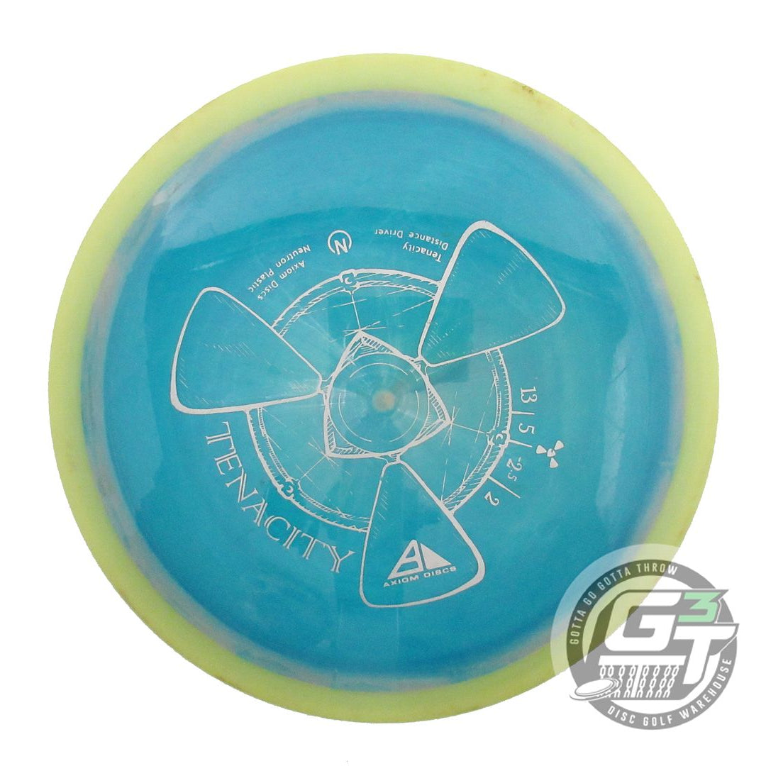 USED Axiom Discs Neutron Tenacity 172g Teal Yellow Rim Distance Driver Golf Disc