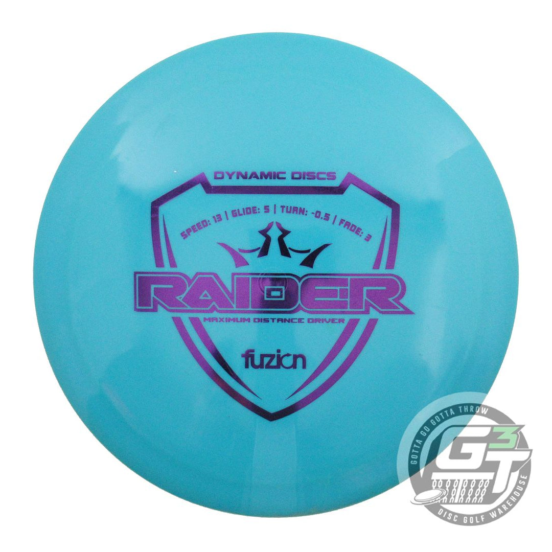 USED Dynamic Discs Fuzion Raider 176g Teal Purple Foil A Distance Driver Disc