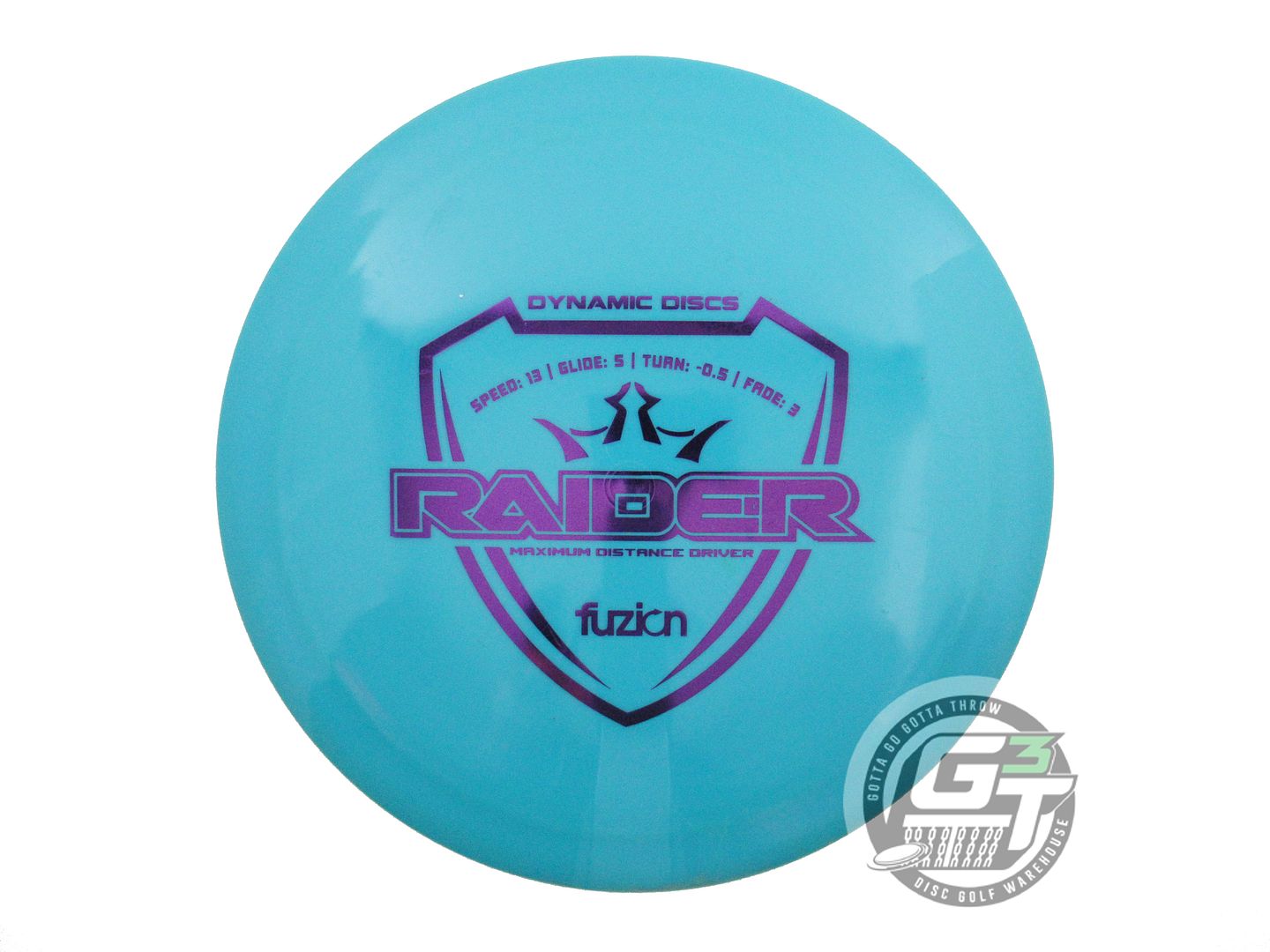 USED Dynamic Discs Fuzion Raider 176g Teal Purple Foil A Distance Driver Disc