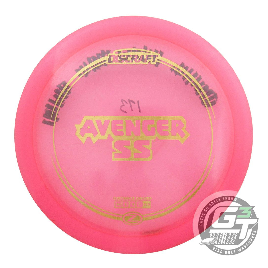 USED Discraft Z Avenger SS 174g Pink Gold Bamboo Foil Distance Driver Golf Disc