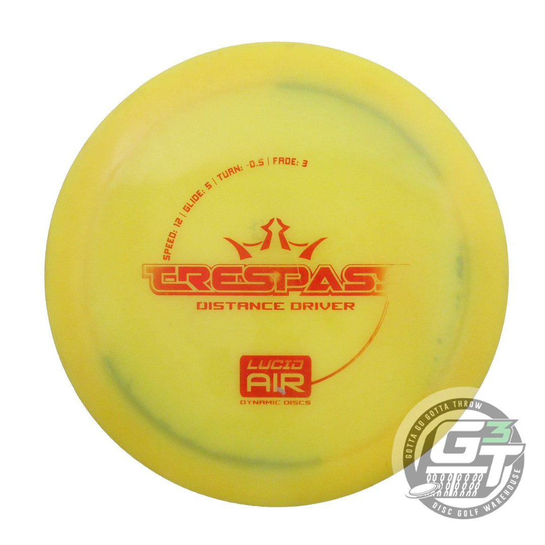 USED Dynamic Discs Lucid AIR Trespass 157g Yellow Red Foil Distance Driver Disc