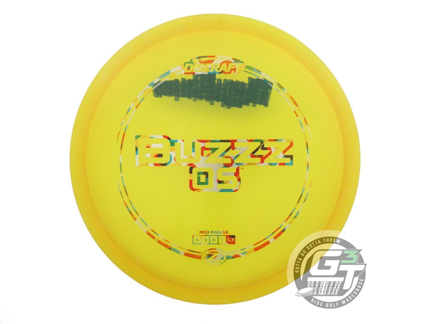 USED Discraft Z Buzzz OS 170g Yellow Wonder Bread Foil Midrange Golf Disc