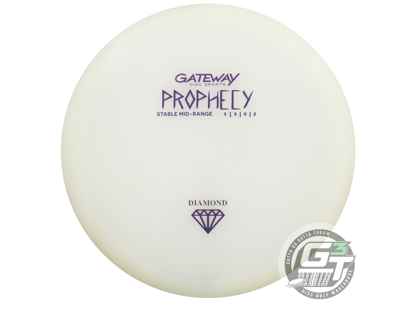 USED Gateway Diamond Prophecy 177g White Purple Stamp Midrange Golf Disc