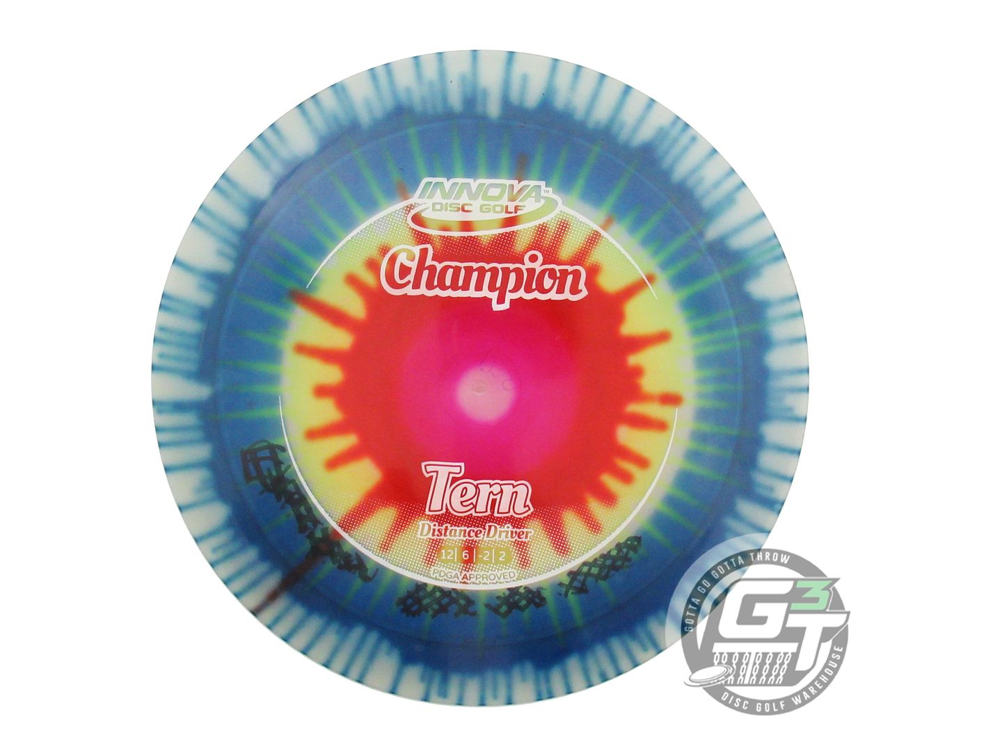 USED Innova I-DYE Champion Tern 175g Blue Burst Distance Driver Golf Disc