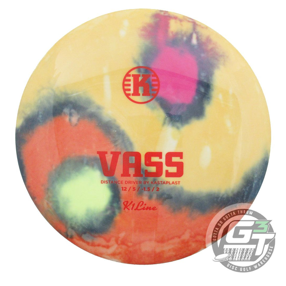 USED Kastaplast Tie-Dye K1 Vass 174g Yin Yang Distance Driver Golf Disc
