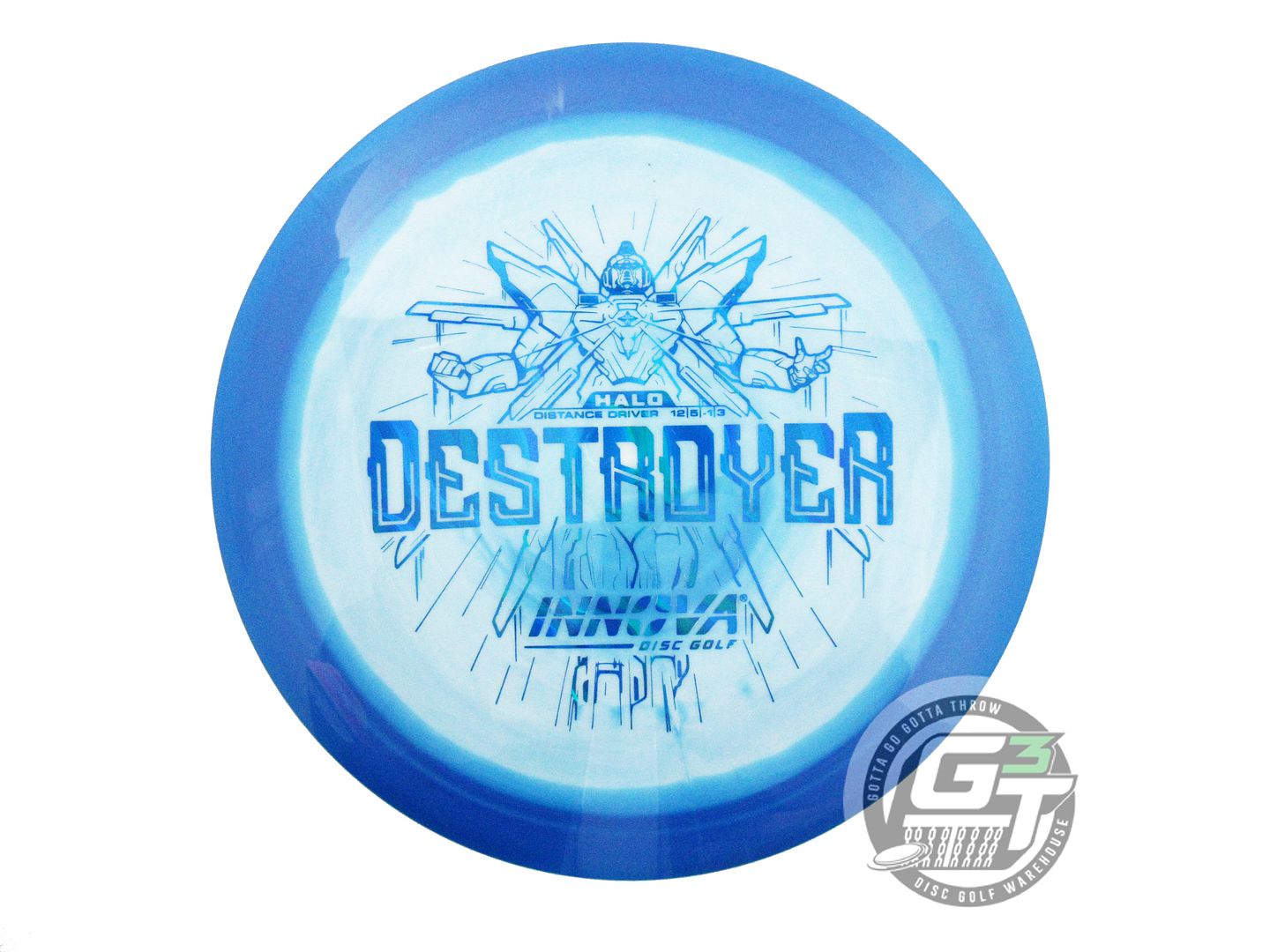 USED Innova Halo Star Destroyer 172g Blue-White Distance Driver Golf Disc