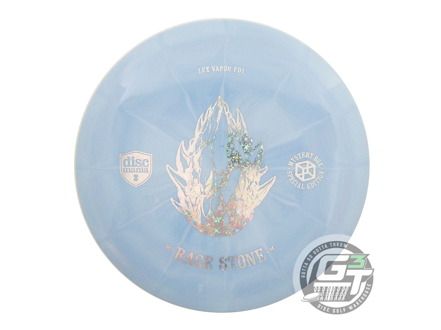 USED DiscMania RAGE STONE Lux Vapor FD1 175g Blue Holo Star Foil Driver Disc