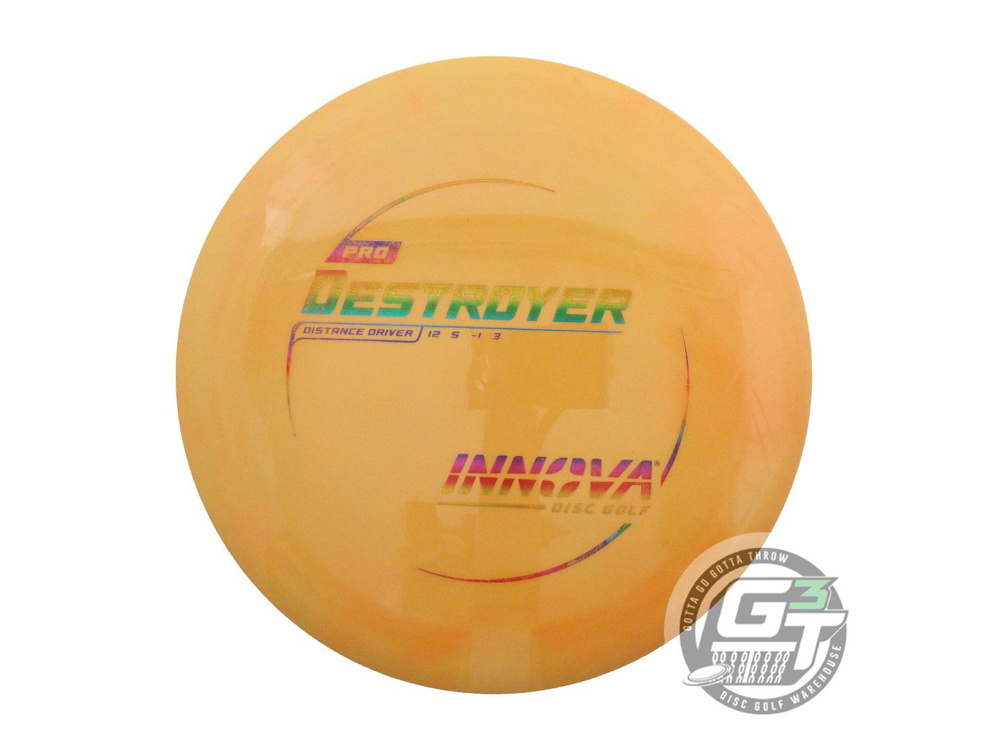 USED Innova Pro Destroyer 171g Marigold Rainbow Foil Distance Driver Golf Disc