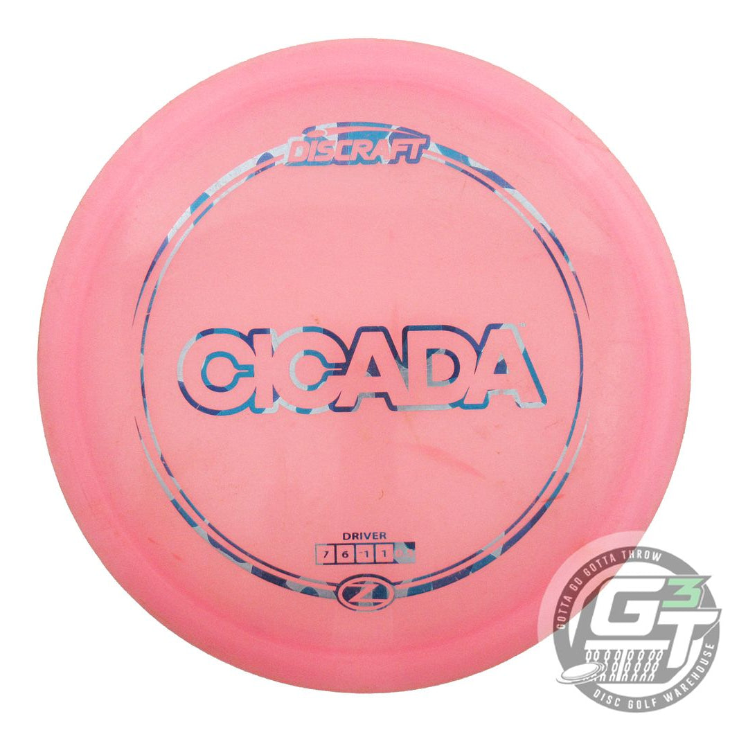 USED Discraft Z Cicada 175g Pink Blue Camo Foil Fairway Driver Golf Disc