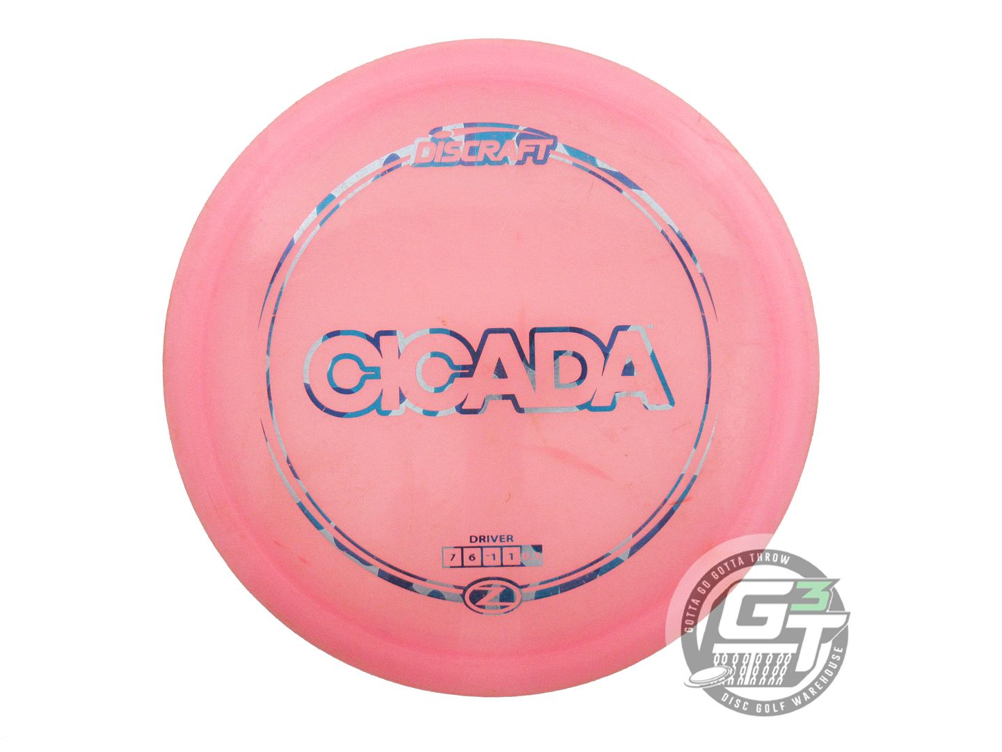 USED Discraft Z Cicada 175g Pink Blue Camo Foil Fairway Driver Golf Disc