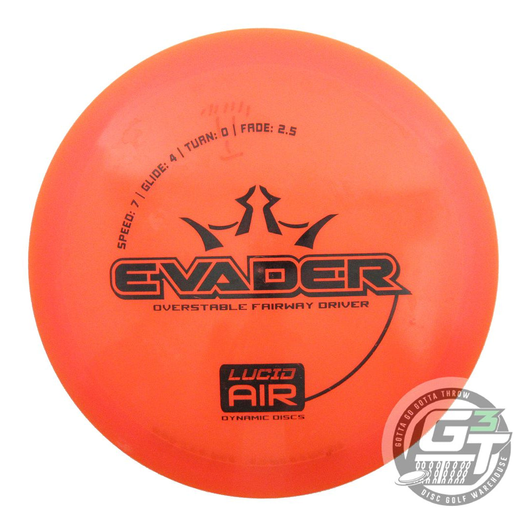USED Dynamic Discs Lucid AIR Evader 158g Orange Black Stamp Fairway Driver Disc