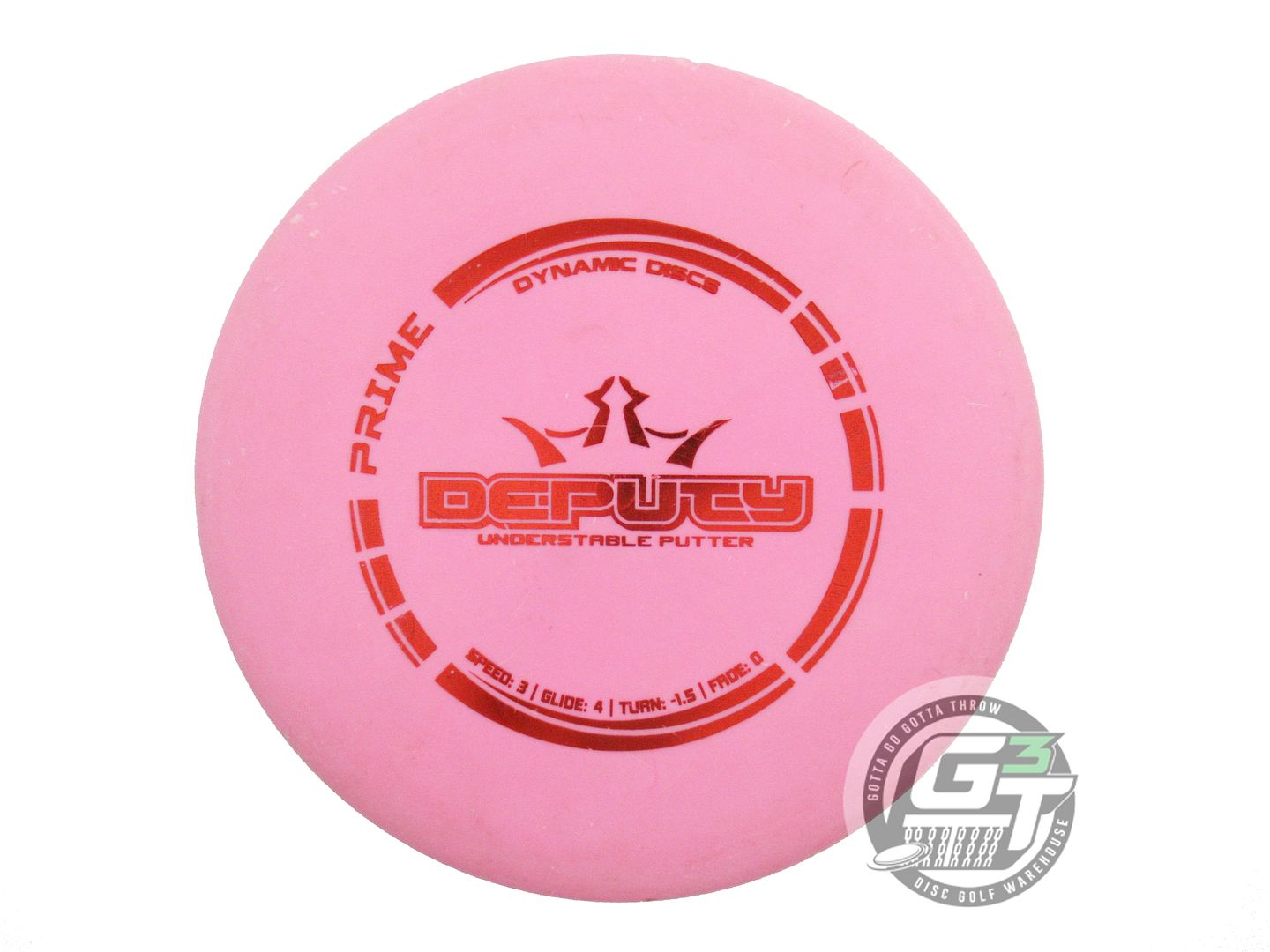 USED Dynamic Discs Prime Deputy 176g Pink Red Foil Putter Golf Disc