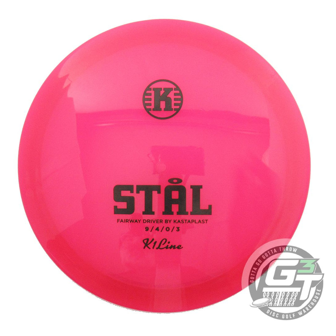 USED Kastaplast K1 Stal 172g Pink Black Stamp Fairway Driver Golf Disc