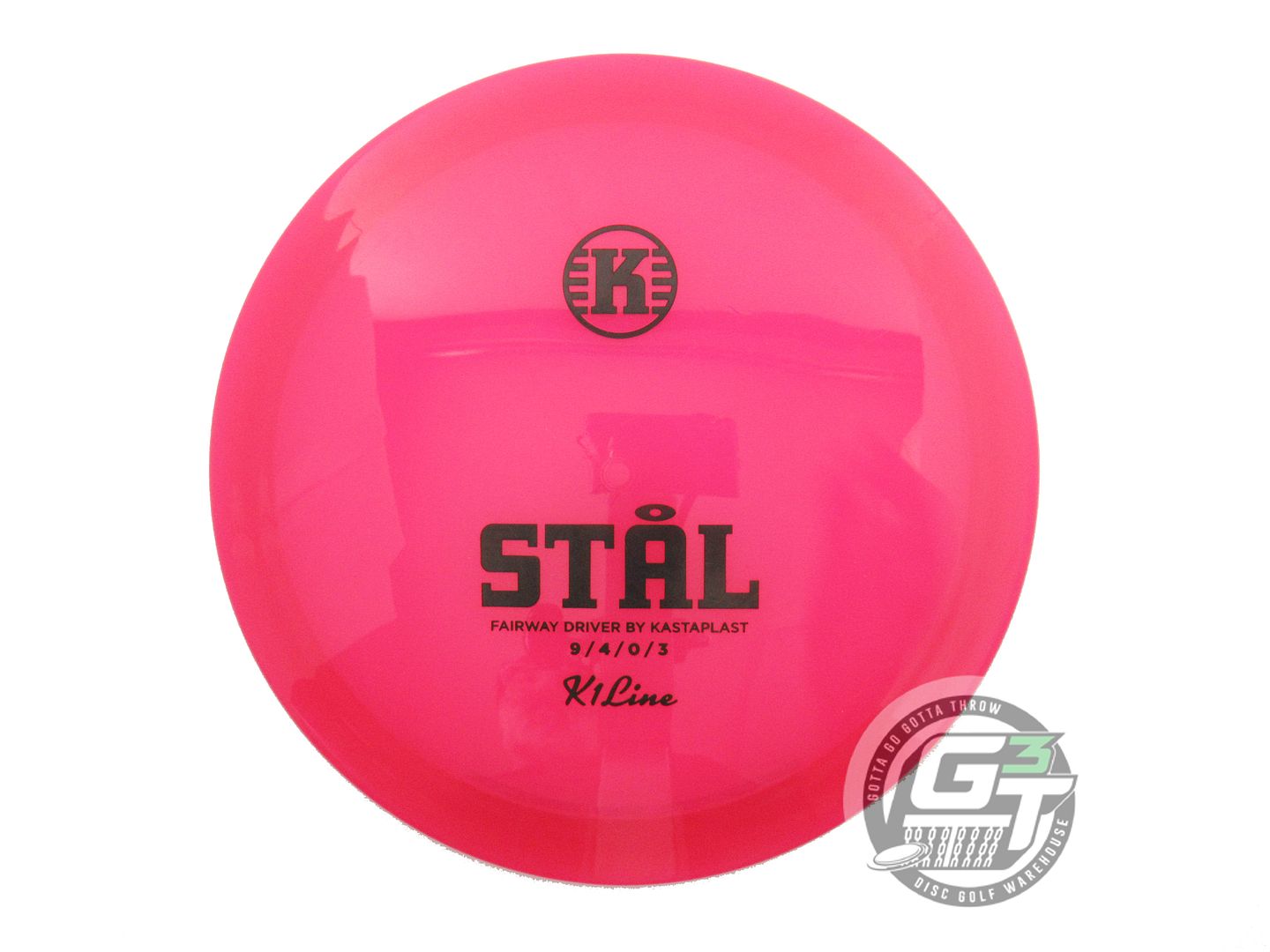 USED Kastaplast K1 Stal 172g Pink Black Stamp Fairway Driver Golf Disc