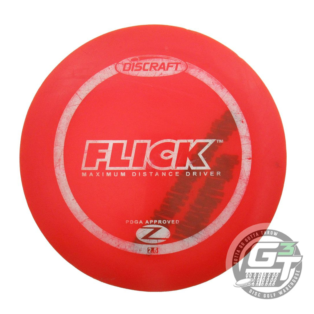 USED Discraft Z Flick 166g Red White Stamp PFN Distance Driver Golf Disc