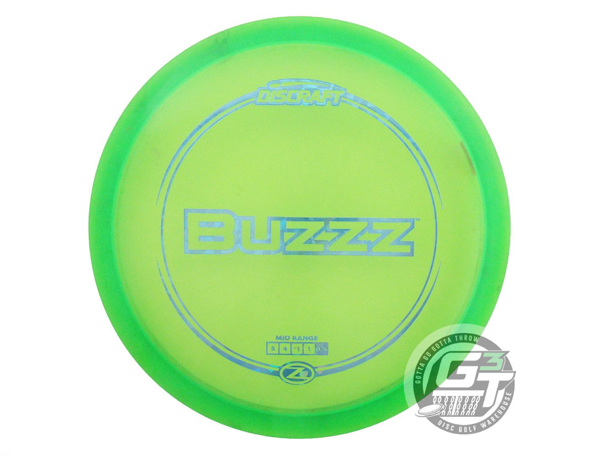 USED Discraft Z Buzzz 175g Lime Teal Shatter Foil Midrange Golf Disc