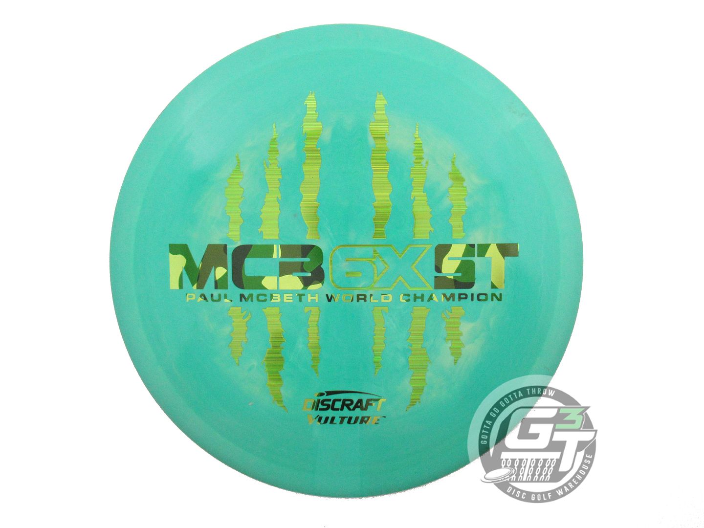 USED Discraft 6X McBEAST ESP Vulture 172g Green-Yellow Distance Driver Golf Disc