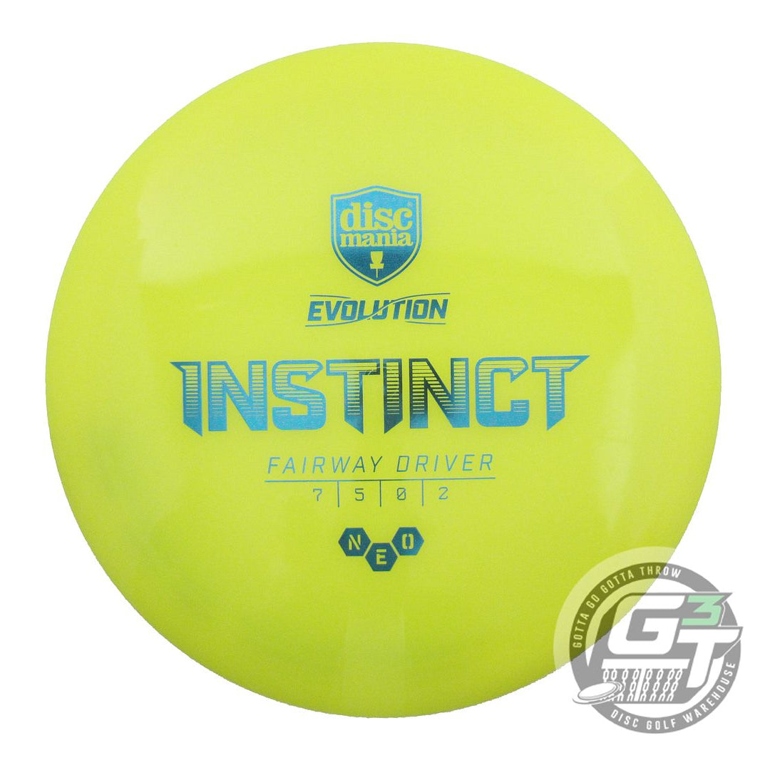 USED DiscMania Neo Instinct 173g Yellow Blue Foil Fairway Driver Golf Disc