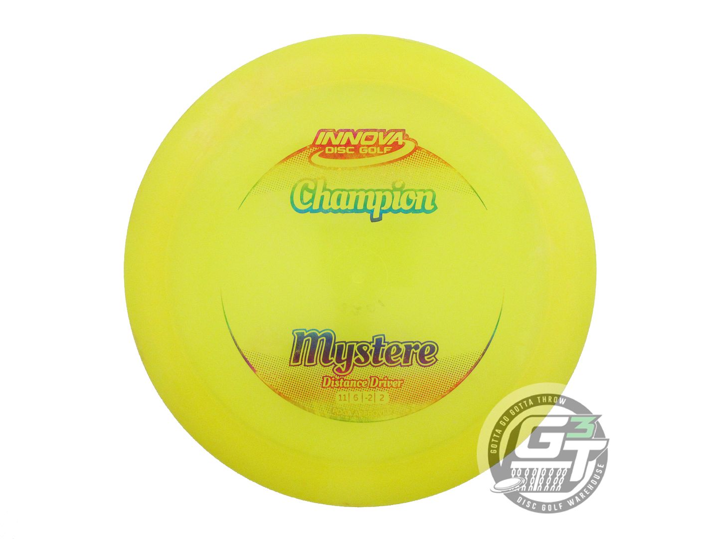 USED Innova Champion Mystere 174g Yellow Rainbow Star Foil Distance Driver Disc