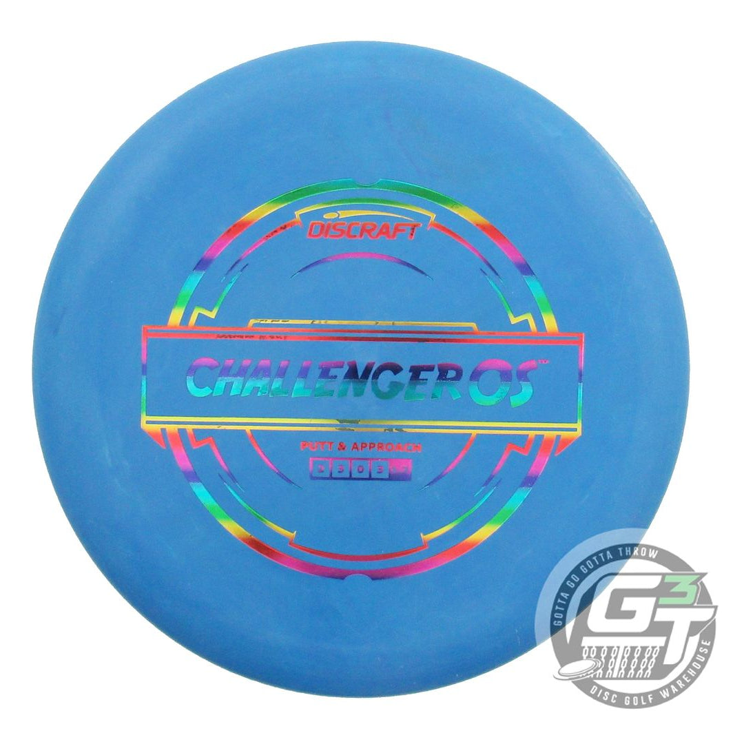 USED Discraft Putter Line Challenger OS 173g Blue Rainbow Foil Putter Golf Disc