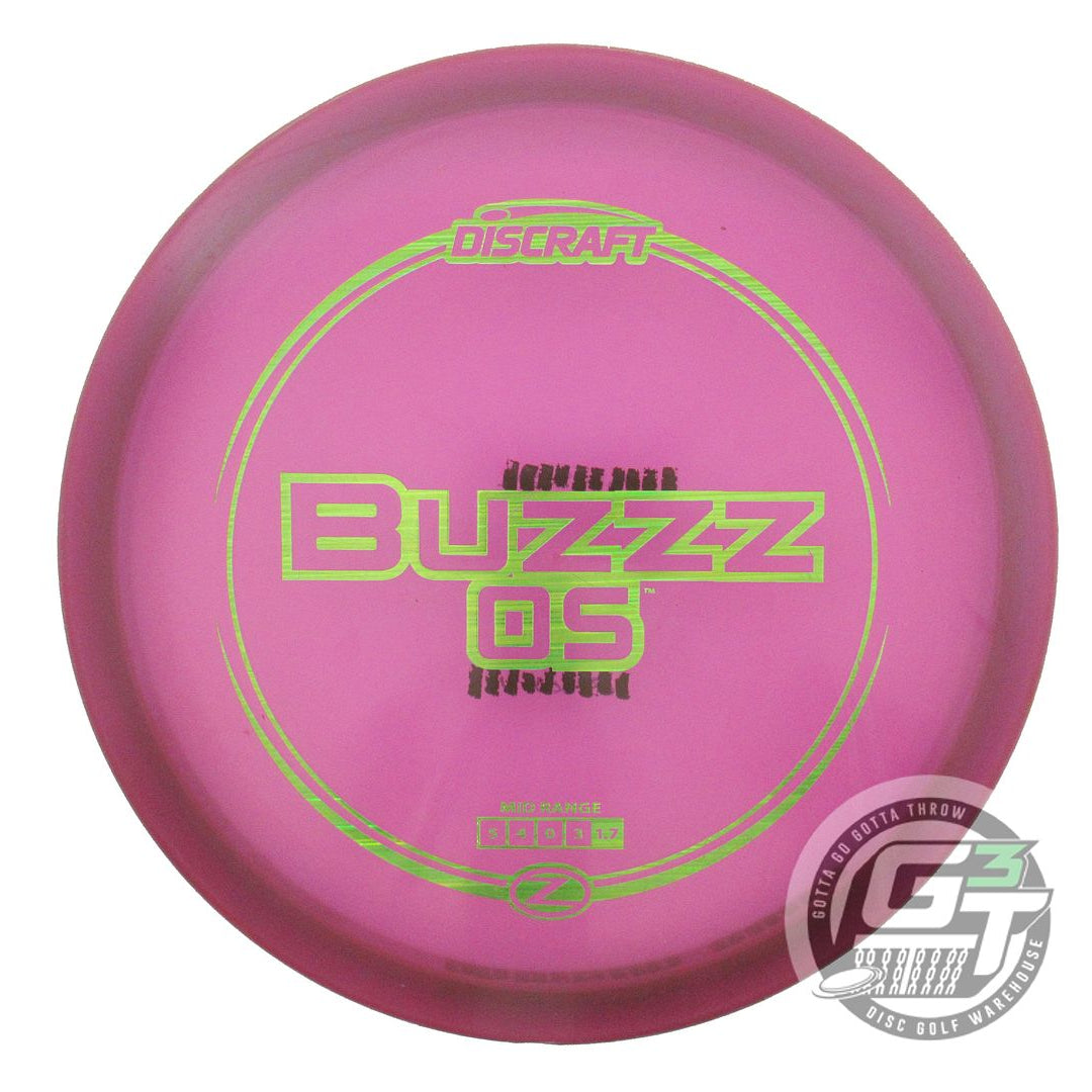 USED Discraft Z Buzzz OS 179g Purple Lime Laser Foil Midrange Golf Disc