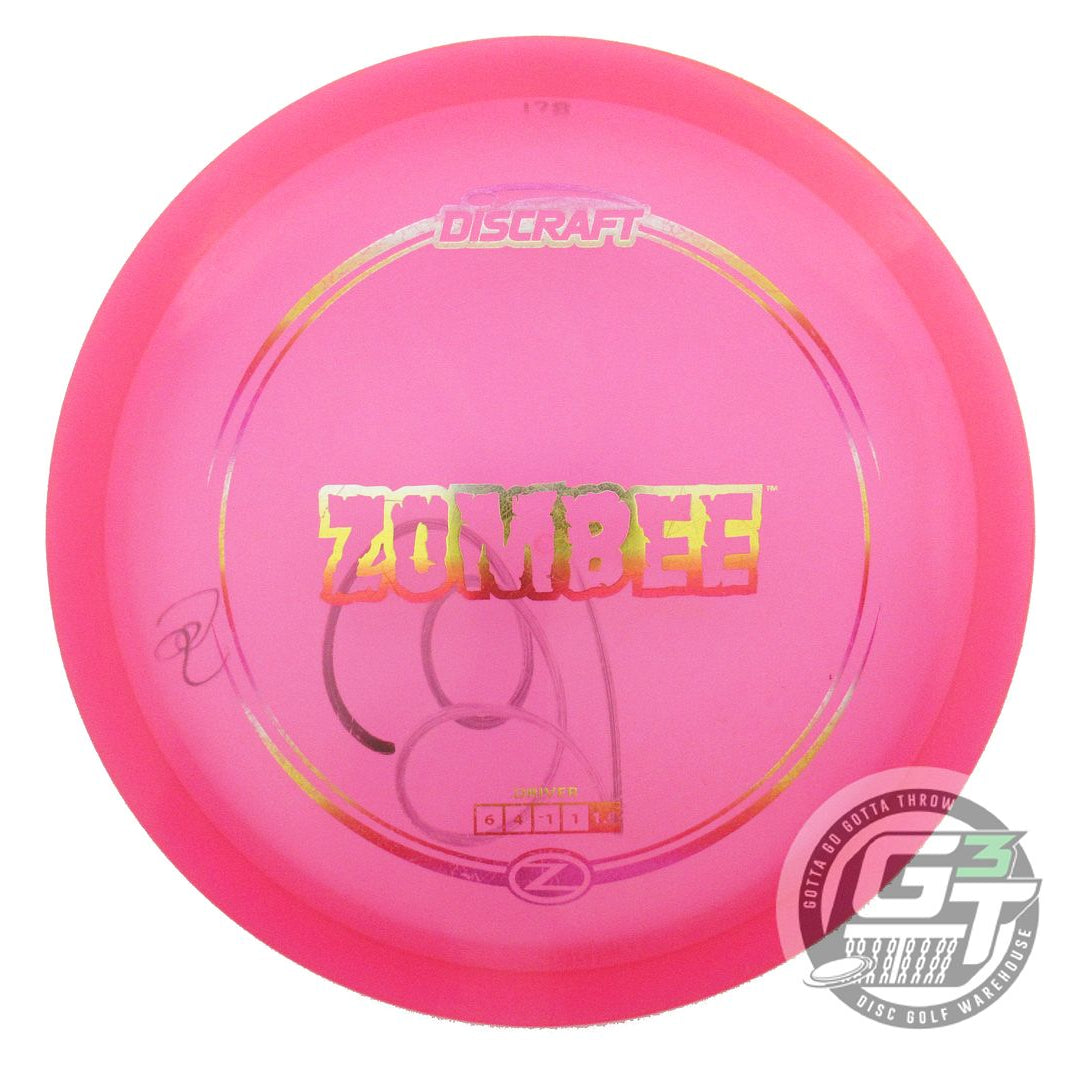 USED Discraft Z Zombee 178g Pink Sunset Foil Fairway Driver Golf Disc