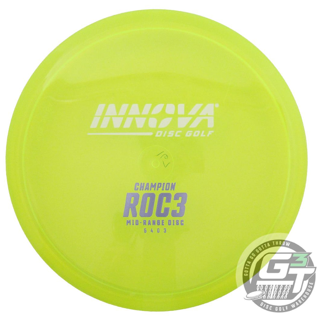 USED Innova Champion Roc3 167g Yellow White & Lilac Foil Midrange Golf Disc