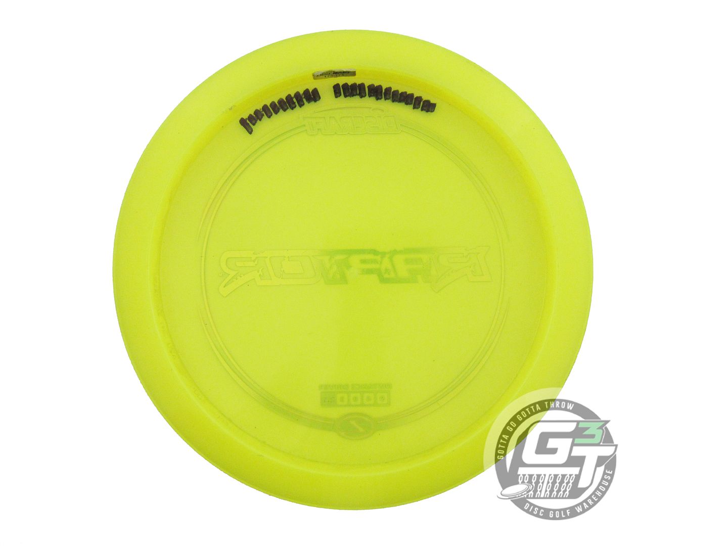 USED Discraft Z Raptor 175g Yellow Miami Foil Distance Driver Golf Disc