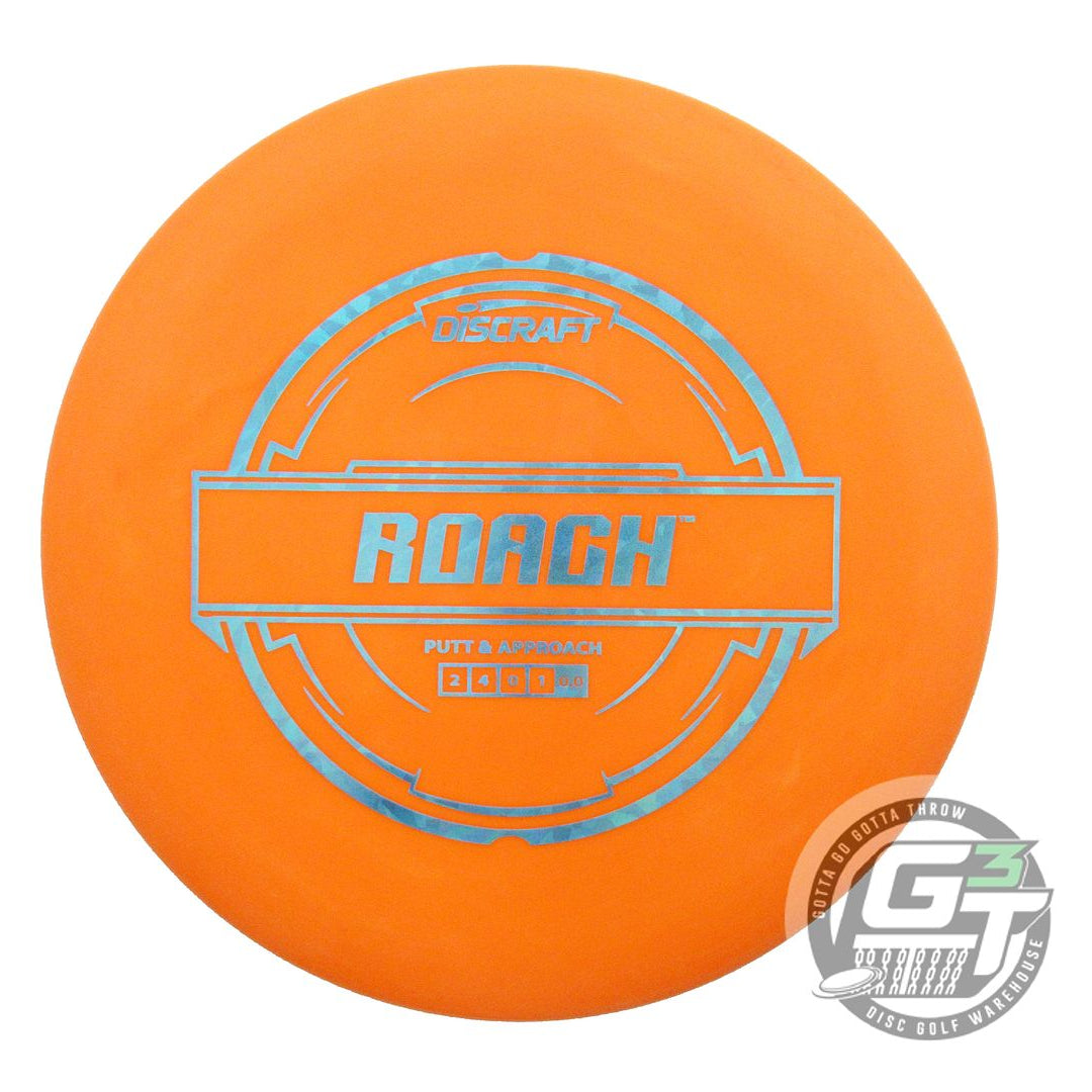 USED Discraft Putter Line Roach 175g Orange Teal Shatter Foil Putter Golf Disc