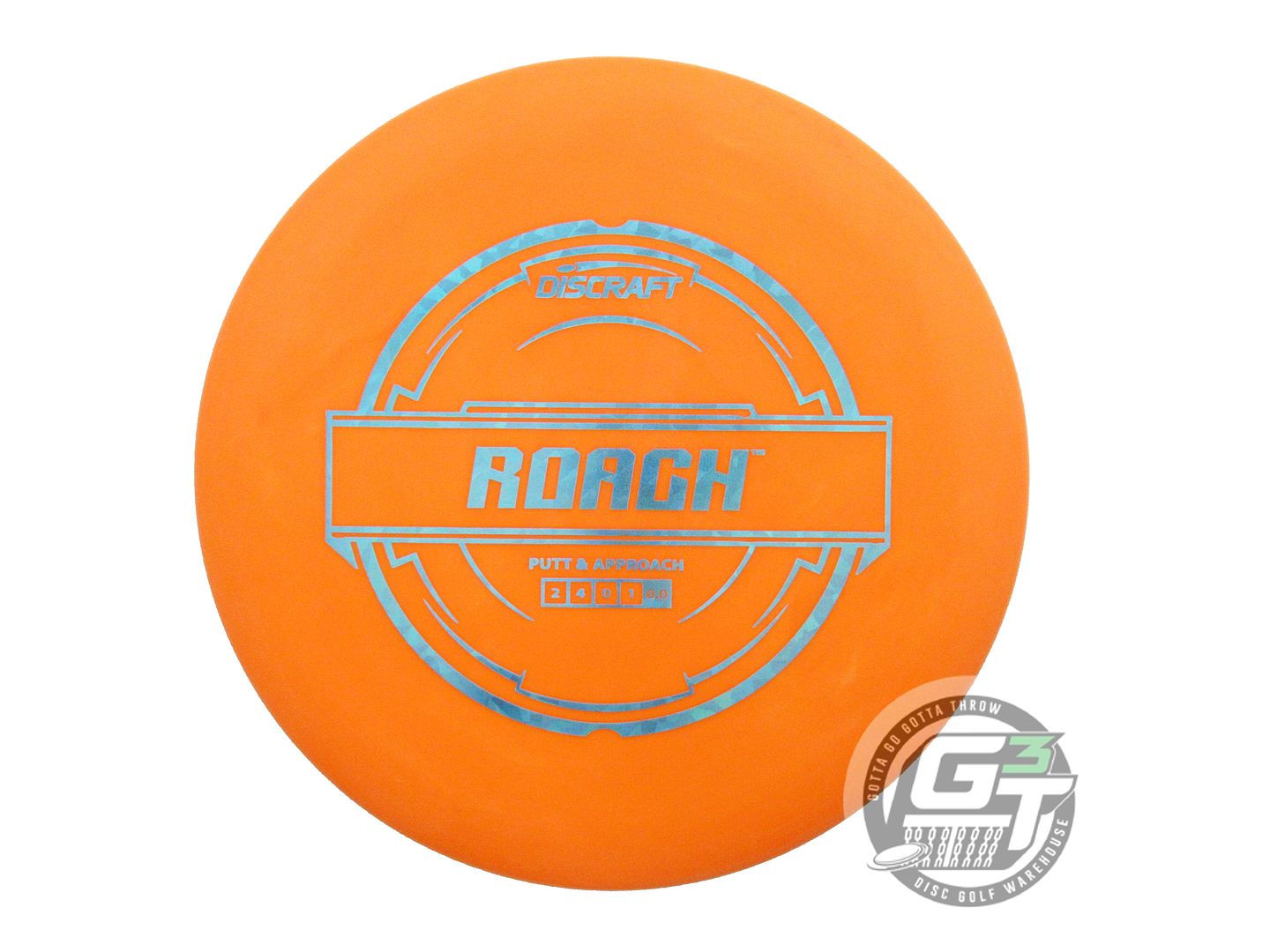 USED Discraft Putter Line Roach 175g Orange Teal Shatter Foil Putter Golf Disc