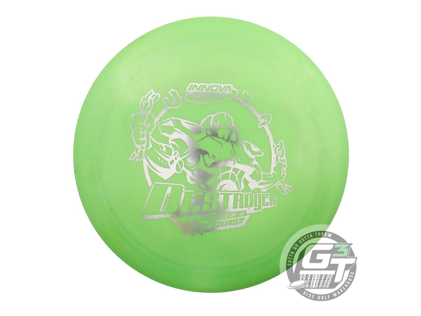 USED Innova GStar Destroyer 176g Lime Silver Foil Distance Driver Golf Disc