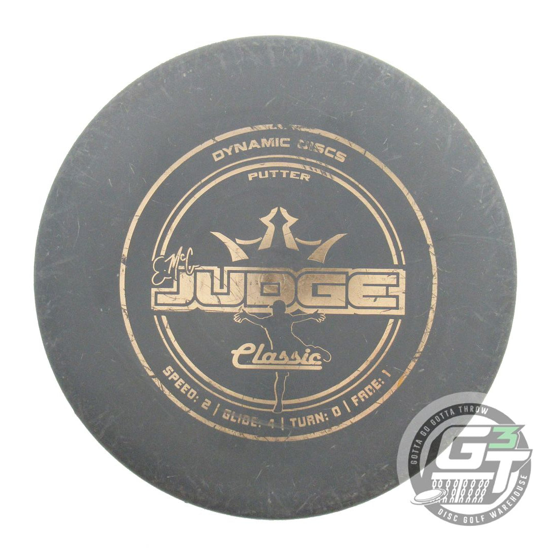 USED Dynamic Discs Classic Hard EMAC Judge 173g Gray Gold Foil Putter Golf Disc