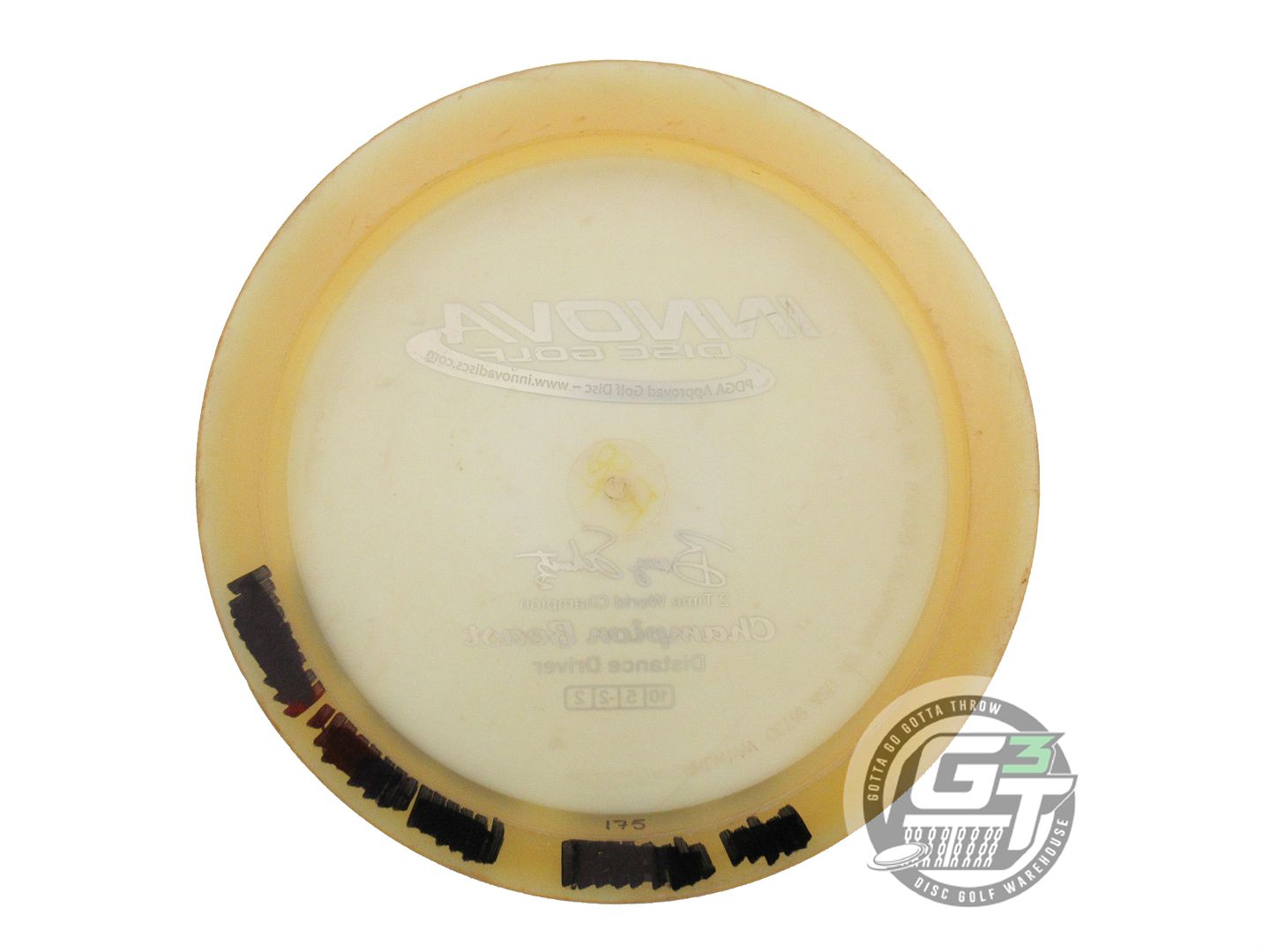 USED Innova Champion Beast 175g Lt. Yellow Blue Foil Distance Driver Golf Disc