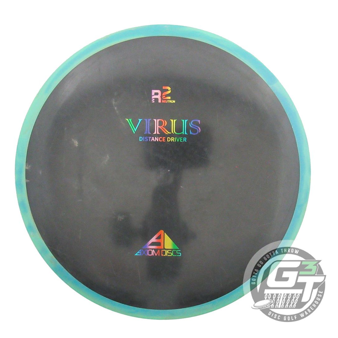 USED Axiom Discs R2 Neutron Virus 165g Black Green Rim Distance Driver Golf Disc