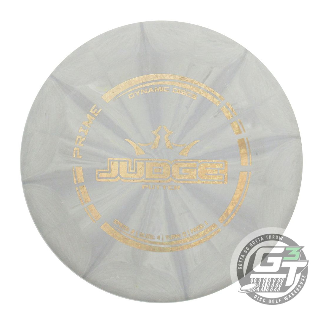 USED Dynamic Discs Prime Burst Judge 174g Gray Gold Shatter Putter Golf Disc