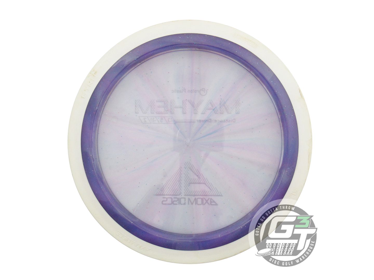 USED Axiom Discs Proton Mayhem 169g Purple White Rim Distance Driver Golf Disc