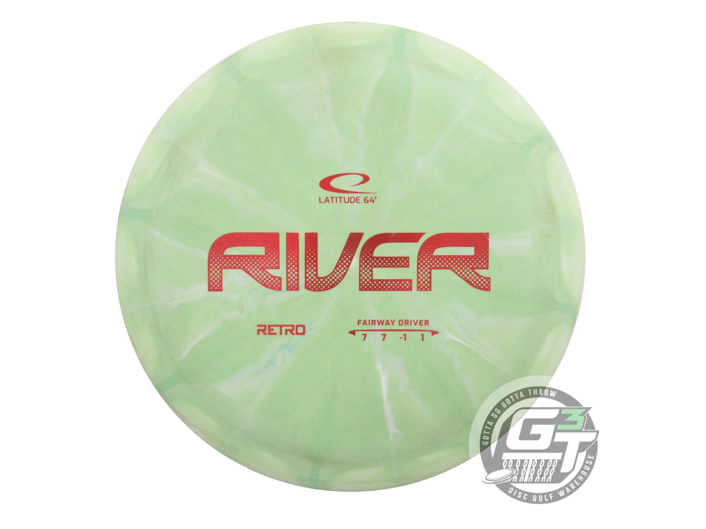 USED Latitude 64 Retro Burst River 173g Lime Red Foil Fairway Driver Golf Disc