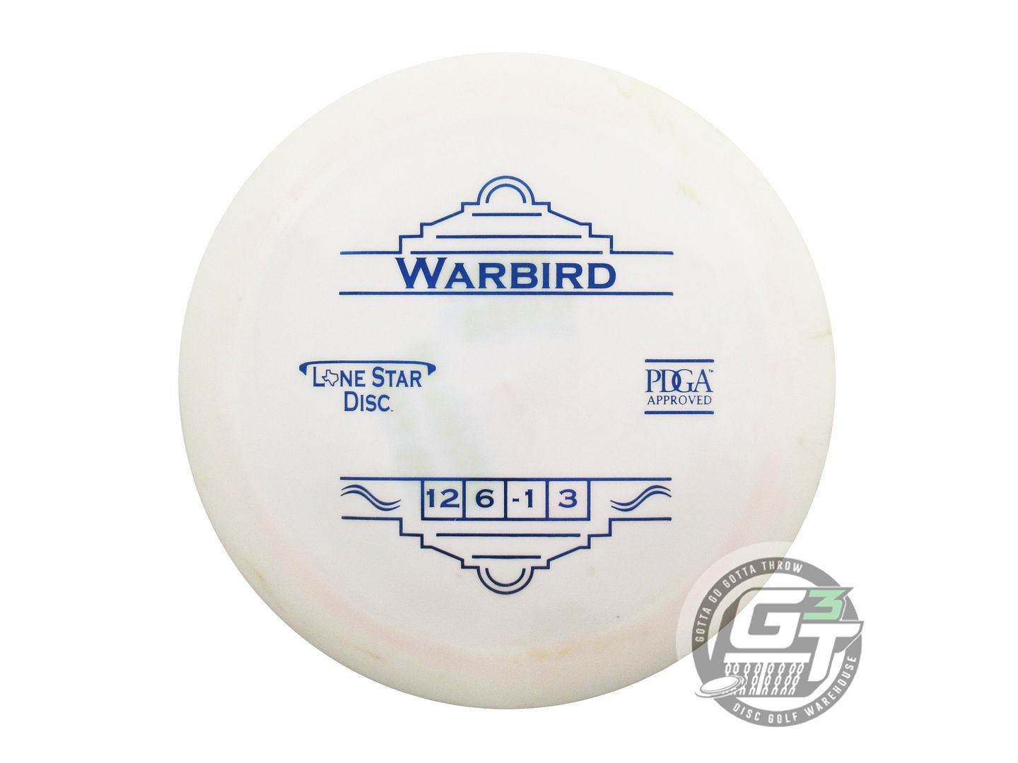 USED Lone Star Bravo Warbird 172g White Blue Foil Distance Driver Golf Disc
